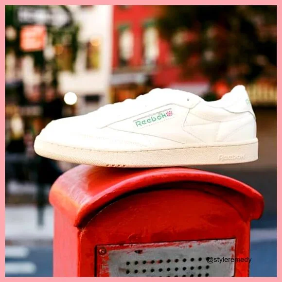 Leather Lace-Up Sneakers with Rubber Sole and Terry Padding
